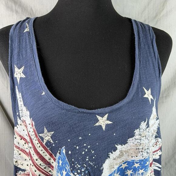 Rock & Republic Racerback Tank Top Freedom American Eagle Embellished XL READ - Picture 4 of 9
